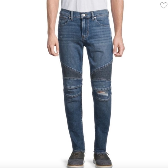 Men! NWT Hudson Ethan Biker Skinny Jeans - Picture 1 of 9